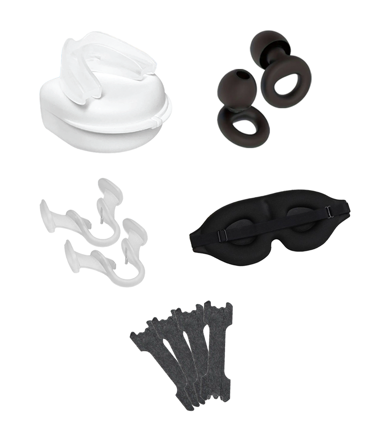 Ultiem Nachtritueel Bundel - Snurkbeugel, Neusspreiders, Slaapmasker, Neusstrips & Oordoppen